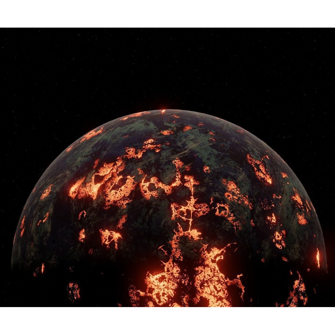 Alien Planet 3D Model – Low Poly Game Asset, FBX, PBR Textures - View 9