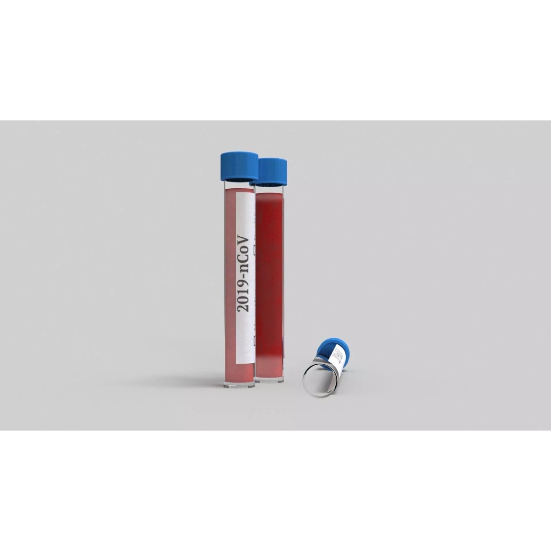 COVID-19 Test Vial 3D Model – Realistic Glass Laboratory Asset, FBX - View 6