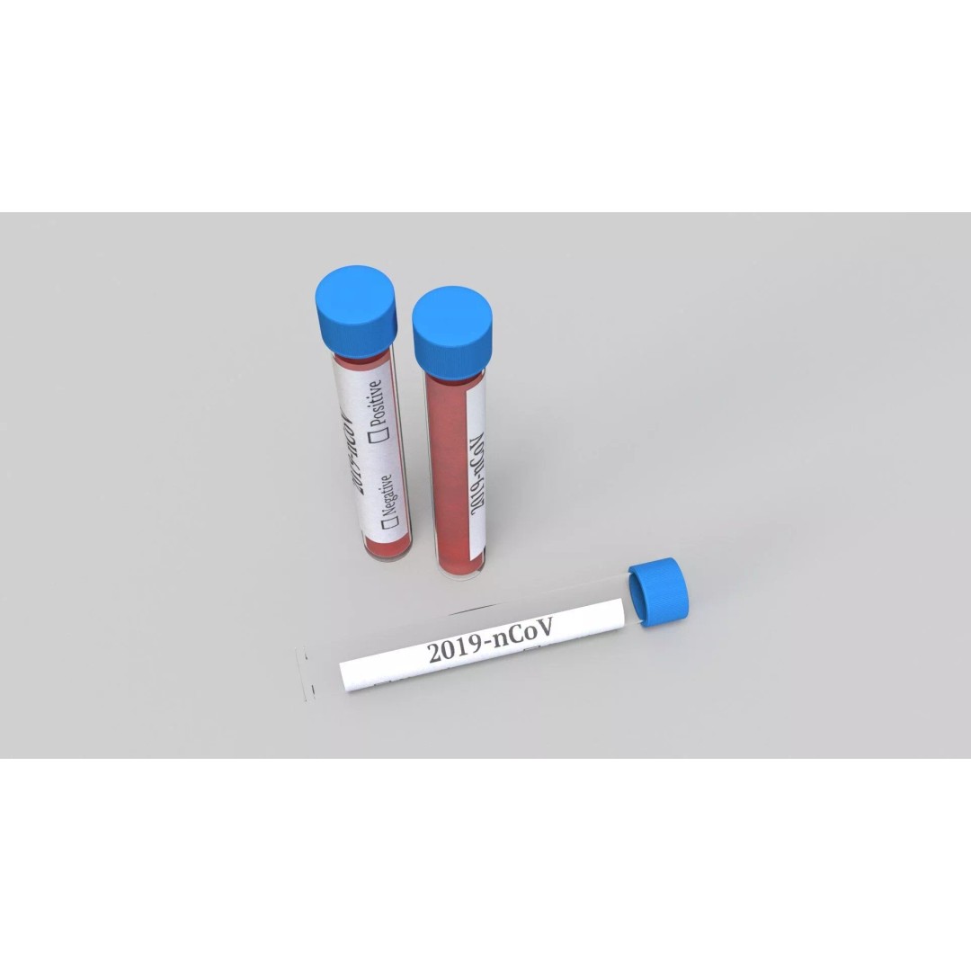 COVID-19 Test Vial 3D Model – Realistic Glass Laboratory Asset, FBX - View 8
