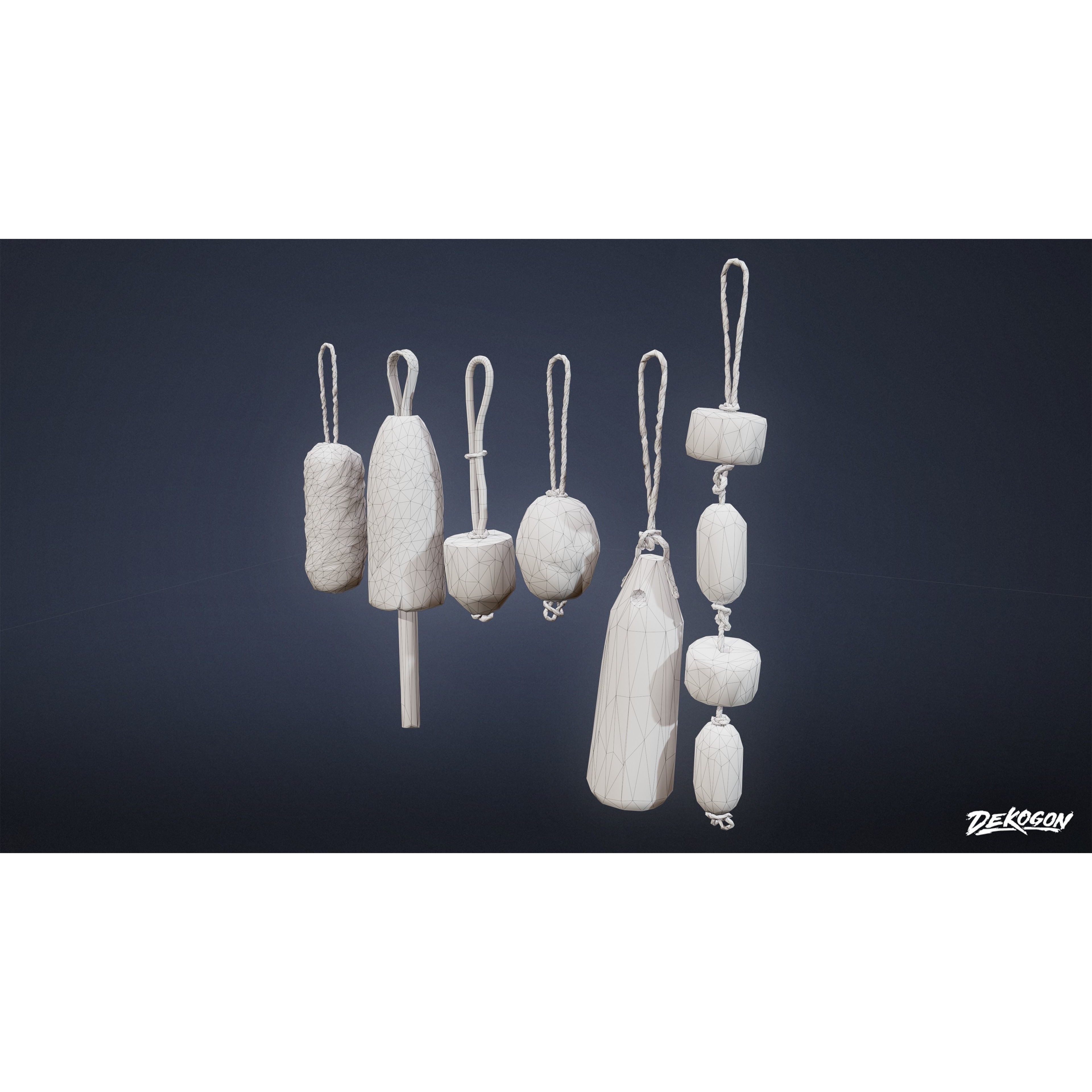 Seaside Docks - Low-Poly Game-Ready 3D Model - View 3