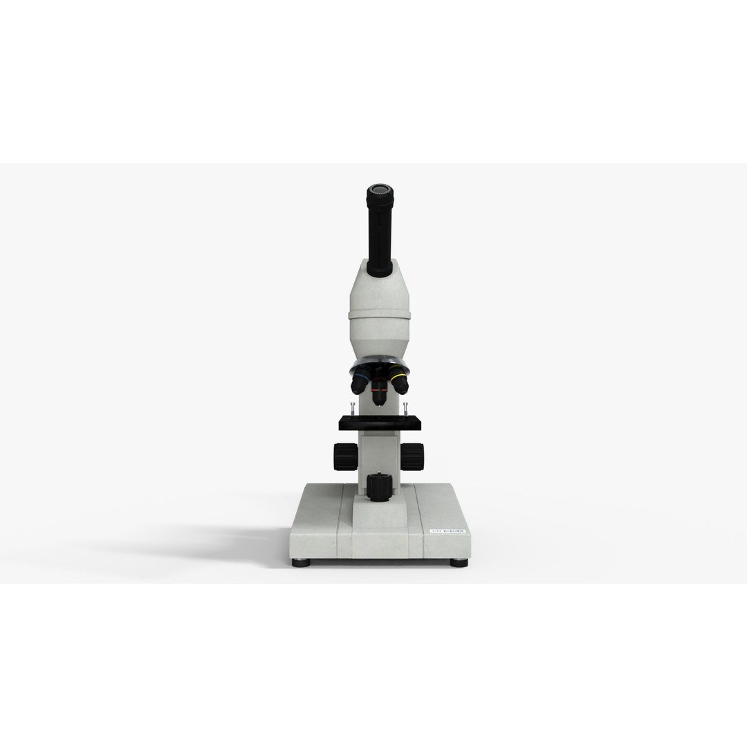 Microscope 3D Model – Low Poly Medical Asset, Game Ready, FBX - View 5
