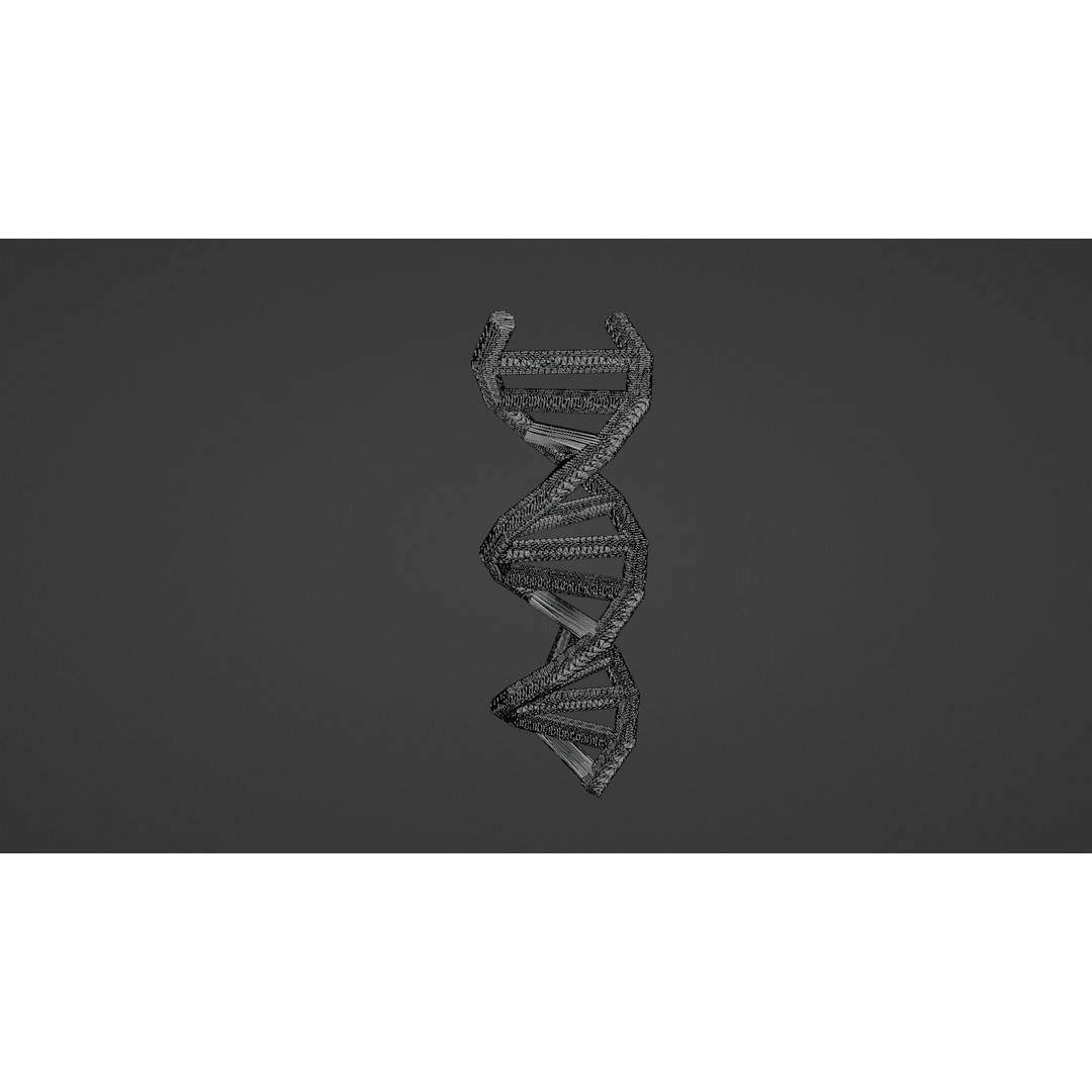 DNA Voxel 3D Model – Low Poly Game Asset, FBX, OBJ, Blender