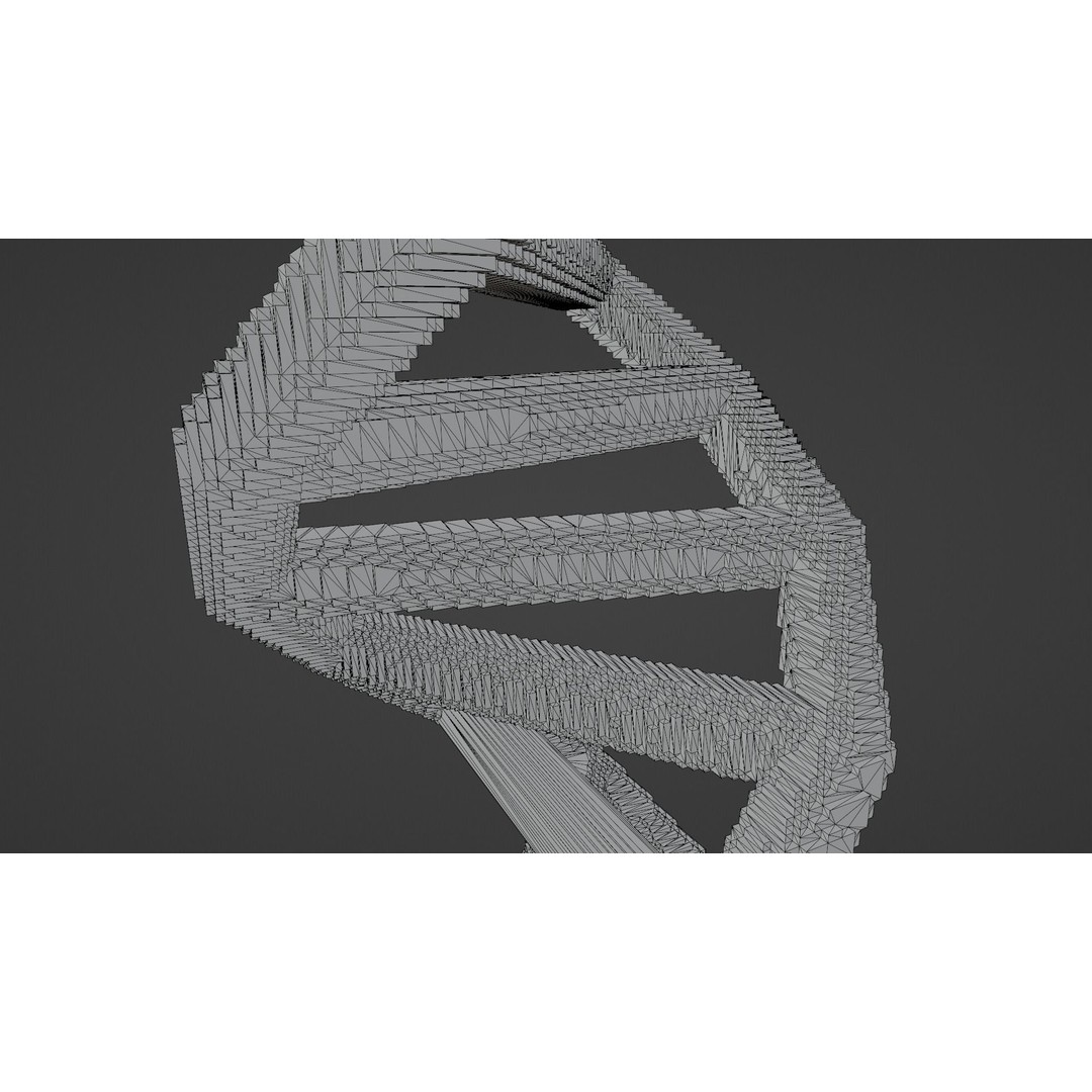 DNA Voxel 3D Model – Low Poly Game Asset, FBX, OBJ, Blender - View 14