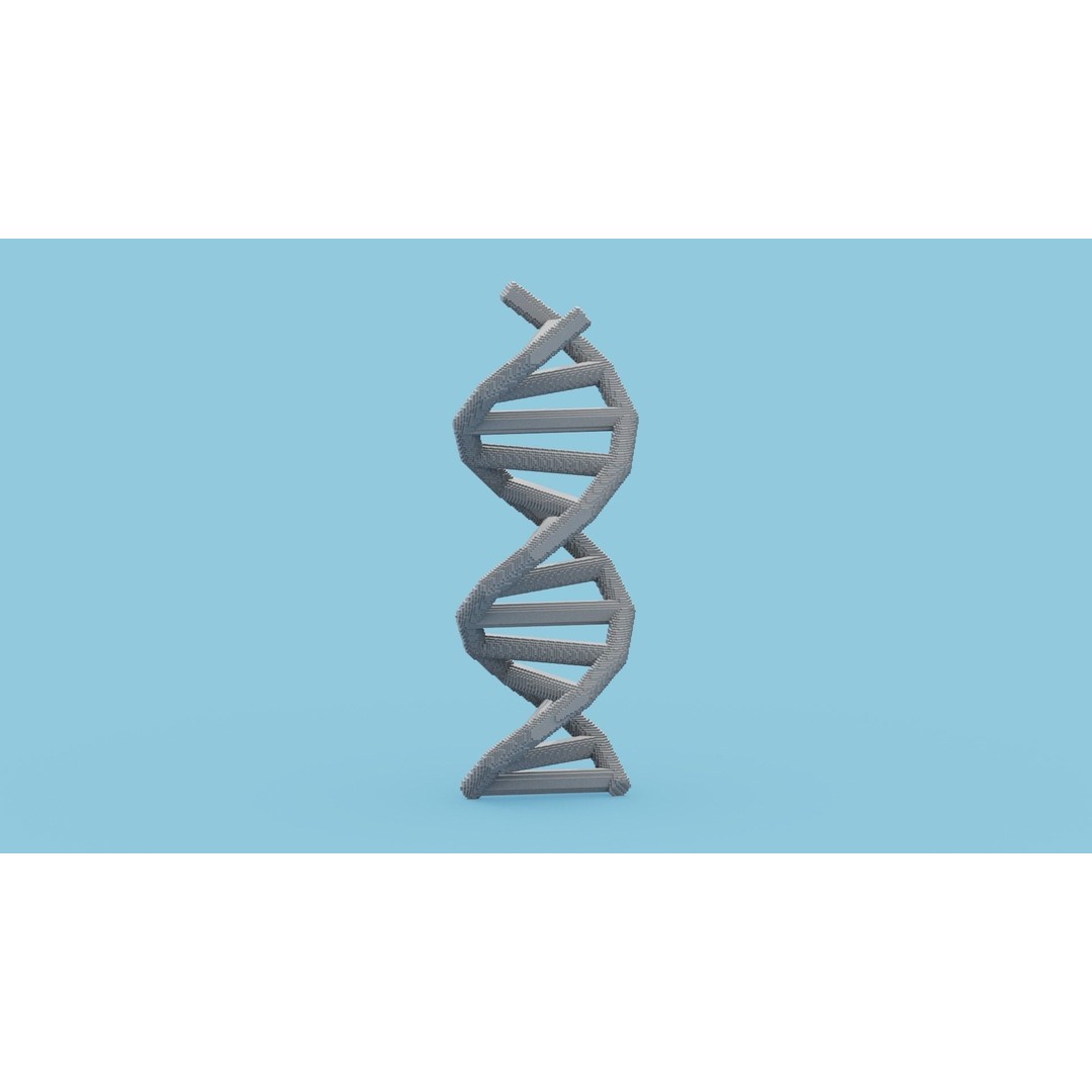 DNA Voxel 3D Model – Low Poly Game Asset, FBX, OBJ, Blender - View 7