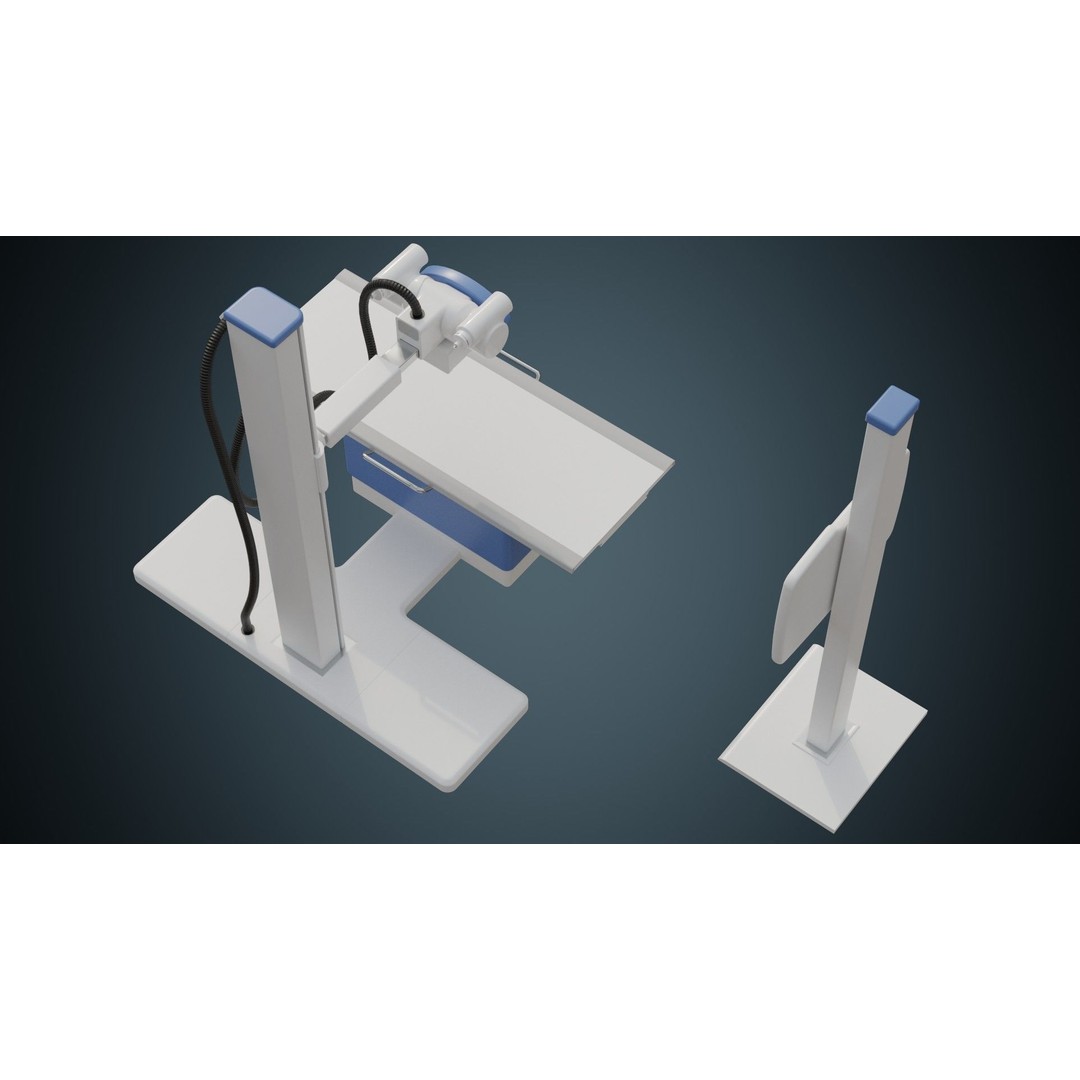 Angiography Machine 3D Model – Low Poly Medical Device, FBX - View 4