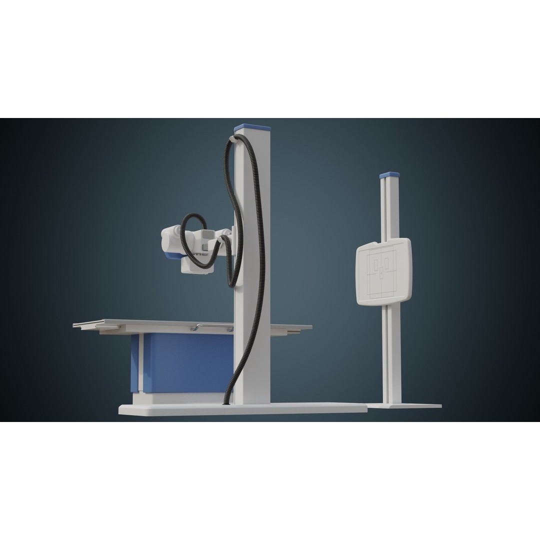 Angiography Machine 3D Model – Low Poly Medical Device, FBX - View 5