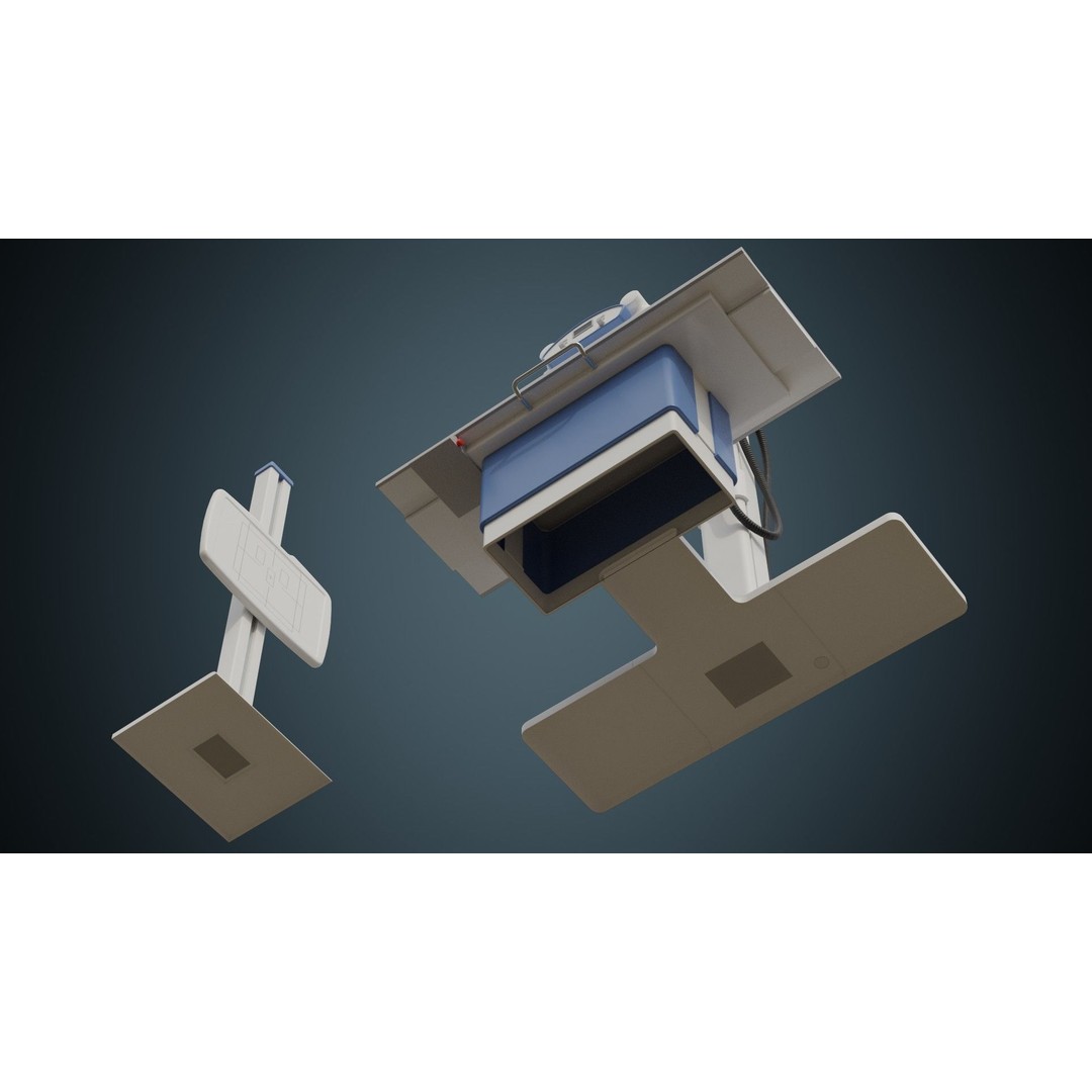 Angiography Machine 3D Model – Low Poly Medical Device, FBX - View 6