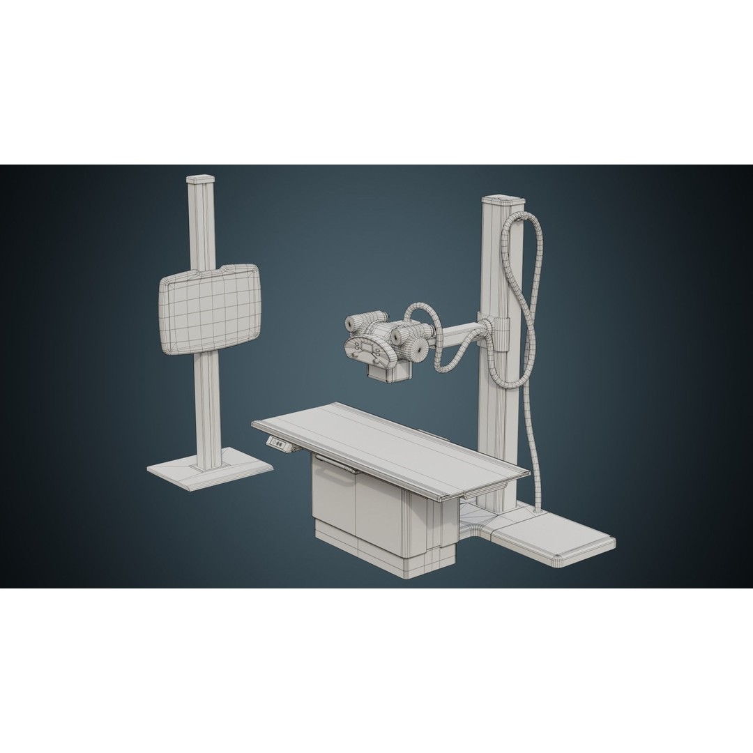 Angiography Machine 3D Model – Low Poly Medical Device, FBX - View 8