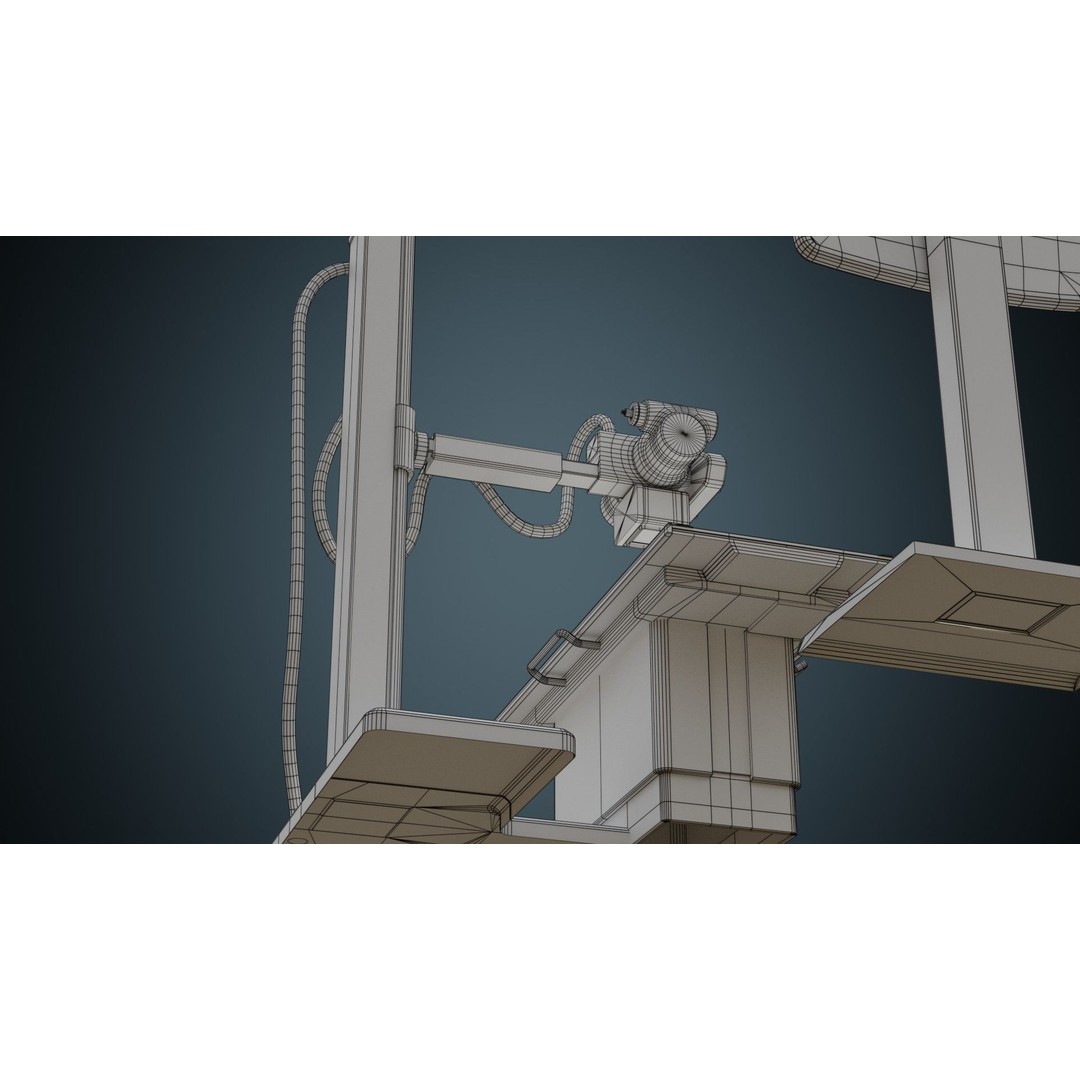 Angiography Machine 3D Model – Low Poly Medical Device, FBX - View 9