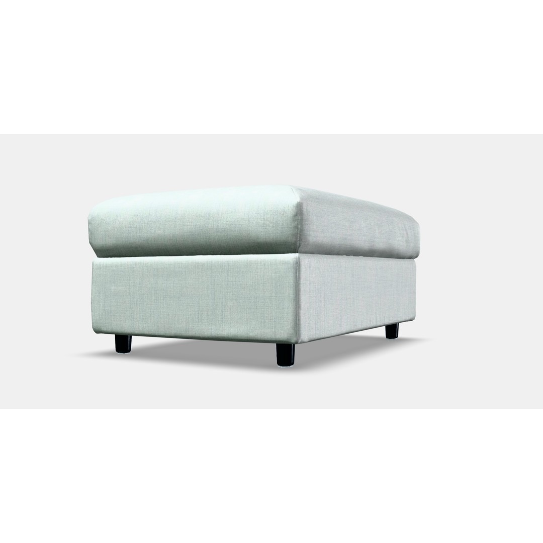 VIMLE Footstool 3D Model – Low Poly Storage Ottoman, FBX