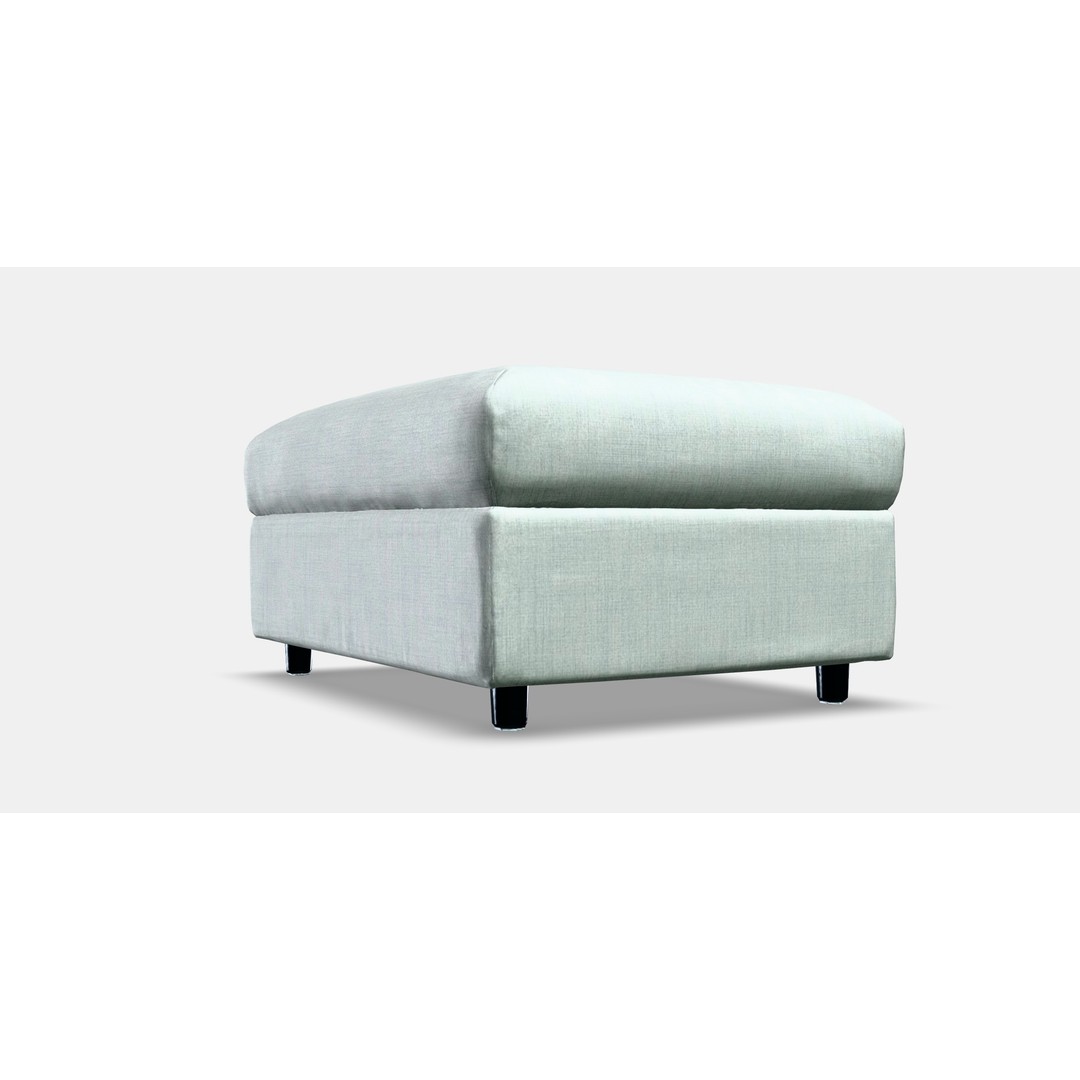 VIMLE Footstool 3D Model – Low Poly Storage Ottoman, FBX - View 10