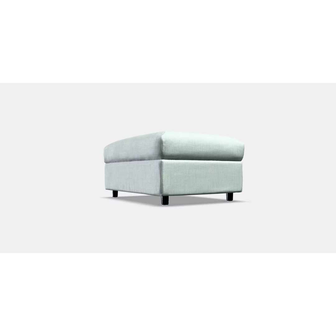 VIMLE Footstool 3D Model – Low Poly Storage Ottoman, FBX - View 2