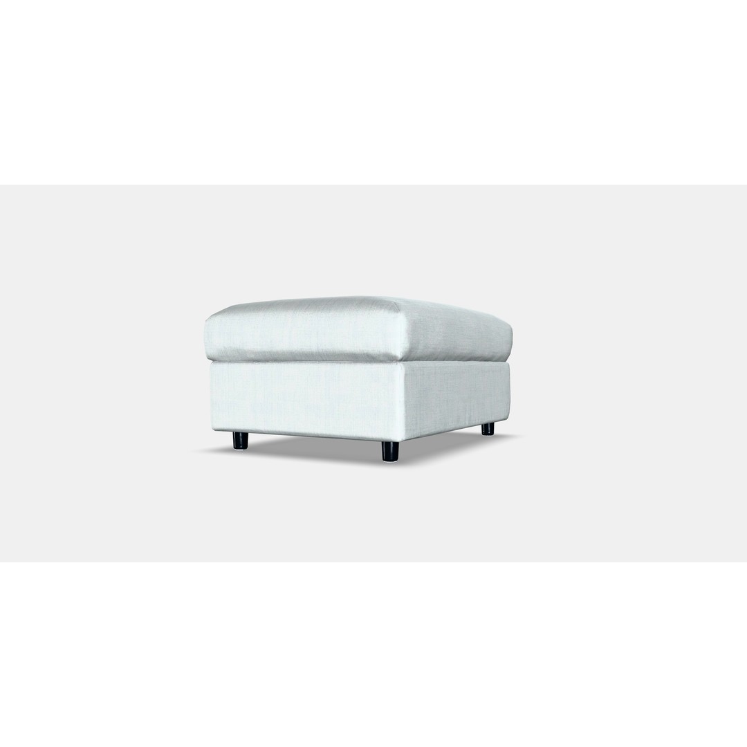 VIMLE Footstool 3D Model – Low Poly Storage Ottoman, FBX - View 6