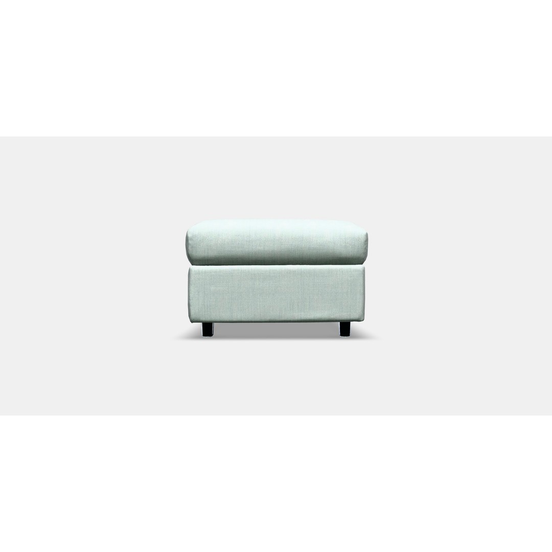 VIMLE Footstool 3D Model – Low Poly Storage Ottoman, FBX - View 8
