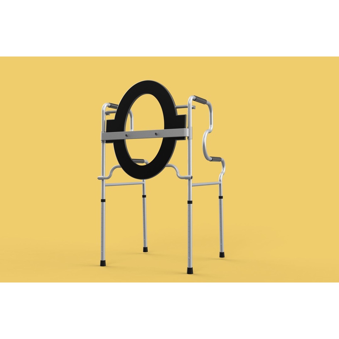 Multipurpose Toilet Seat 3D Model – Foldable Commode Chair, FBX, Blender - View 11