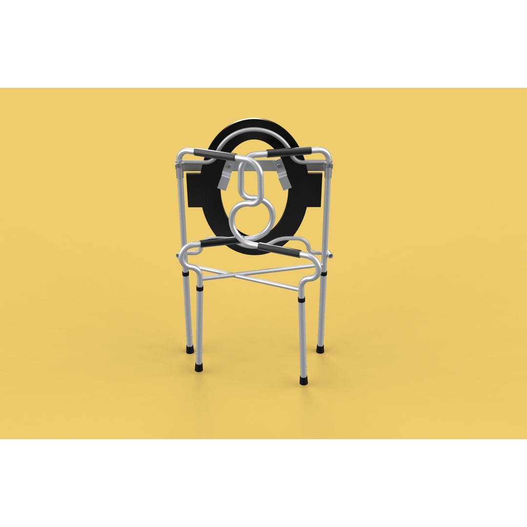 Multipurpose Toilet Seat 3D Model – Foldable Commode Chair, FBX, Blender - View 17
