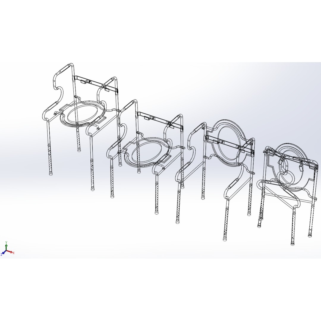 Multipurpose Toilet Seat 3D Model – Foldable Commode Chair, FBX, Blender - View 28