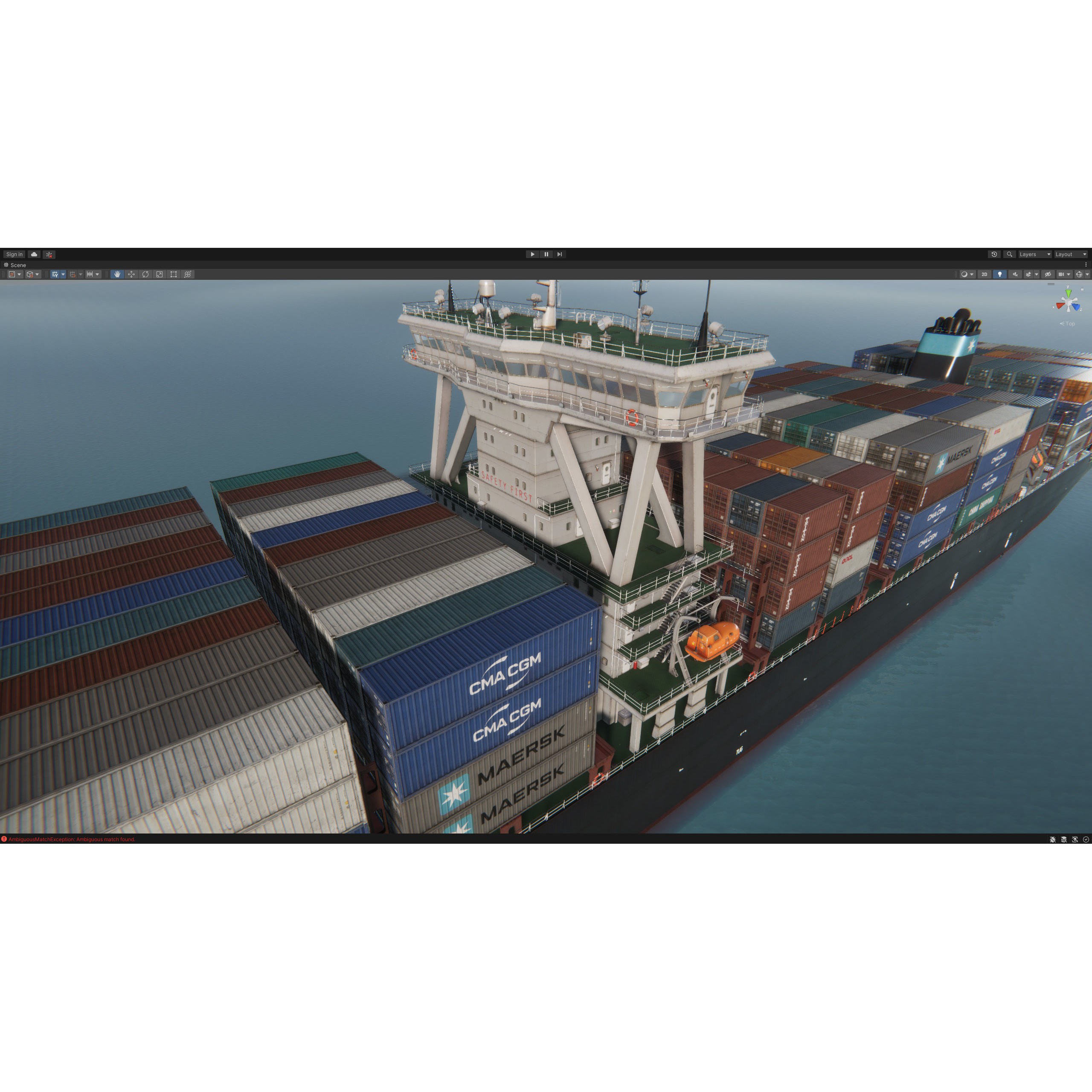 Cargo Ship Container Ship - Low-Poly Game-Ready 3D Model - View 106