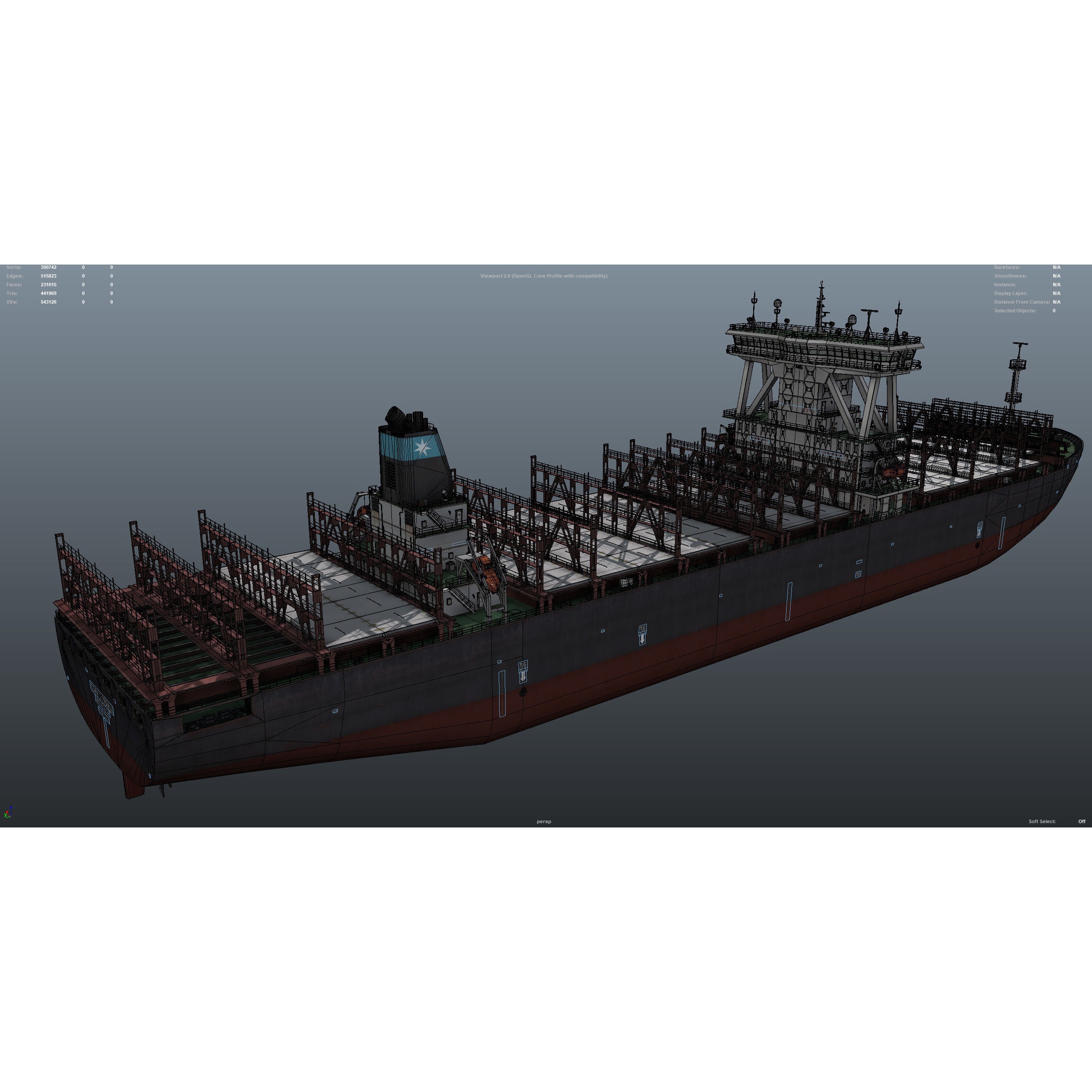 Cargo Ship Container Ship - Low-Poly Game-Ready 3D Model - View 53
