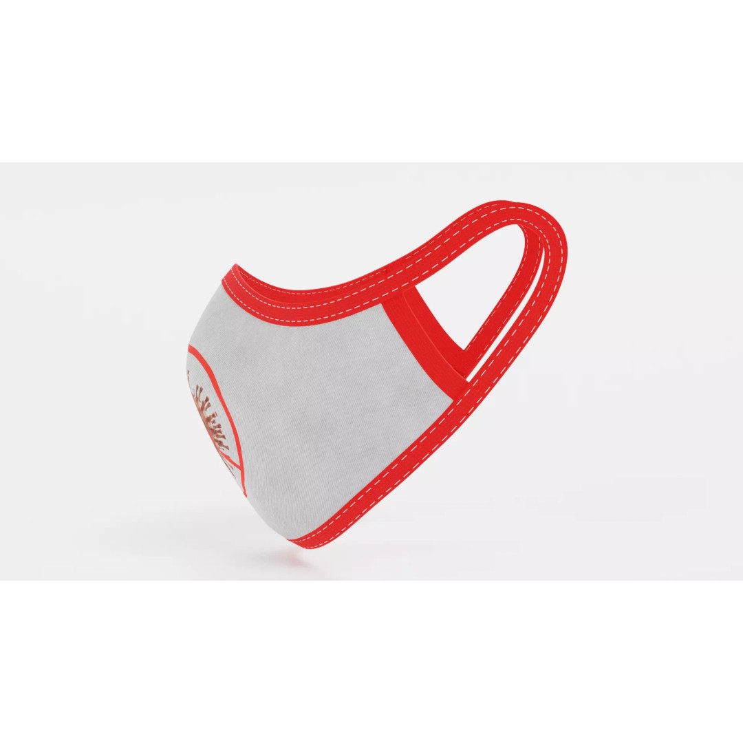 Face Mask 3D Model – Realistic Fabric Medical Respirator, PBR - View 7