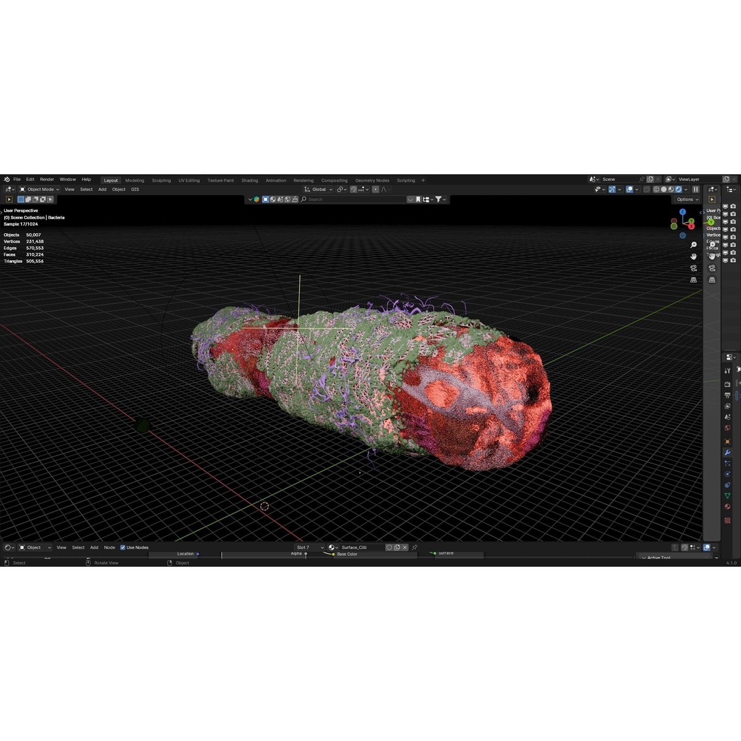 Tuberculosis Bacteria 3D Model – High-Detail Medical Visualization, FBX, OBJ, Blender - View 4