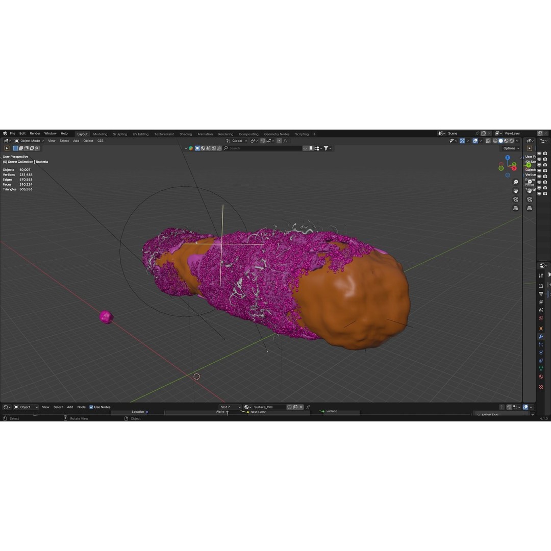 Tuberculosis Bacteria 3D Model – High-Detail Medical Visualization, FBX, OBJ, Blender - View 5