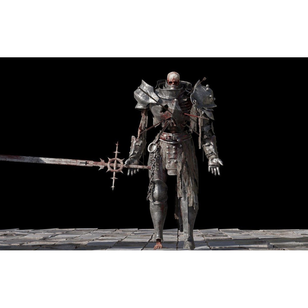 Skeleton Warrior 3D Model – High Poly Rigged Character with PBR Textures - View 10