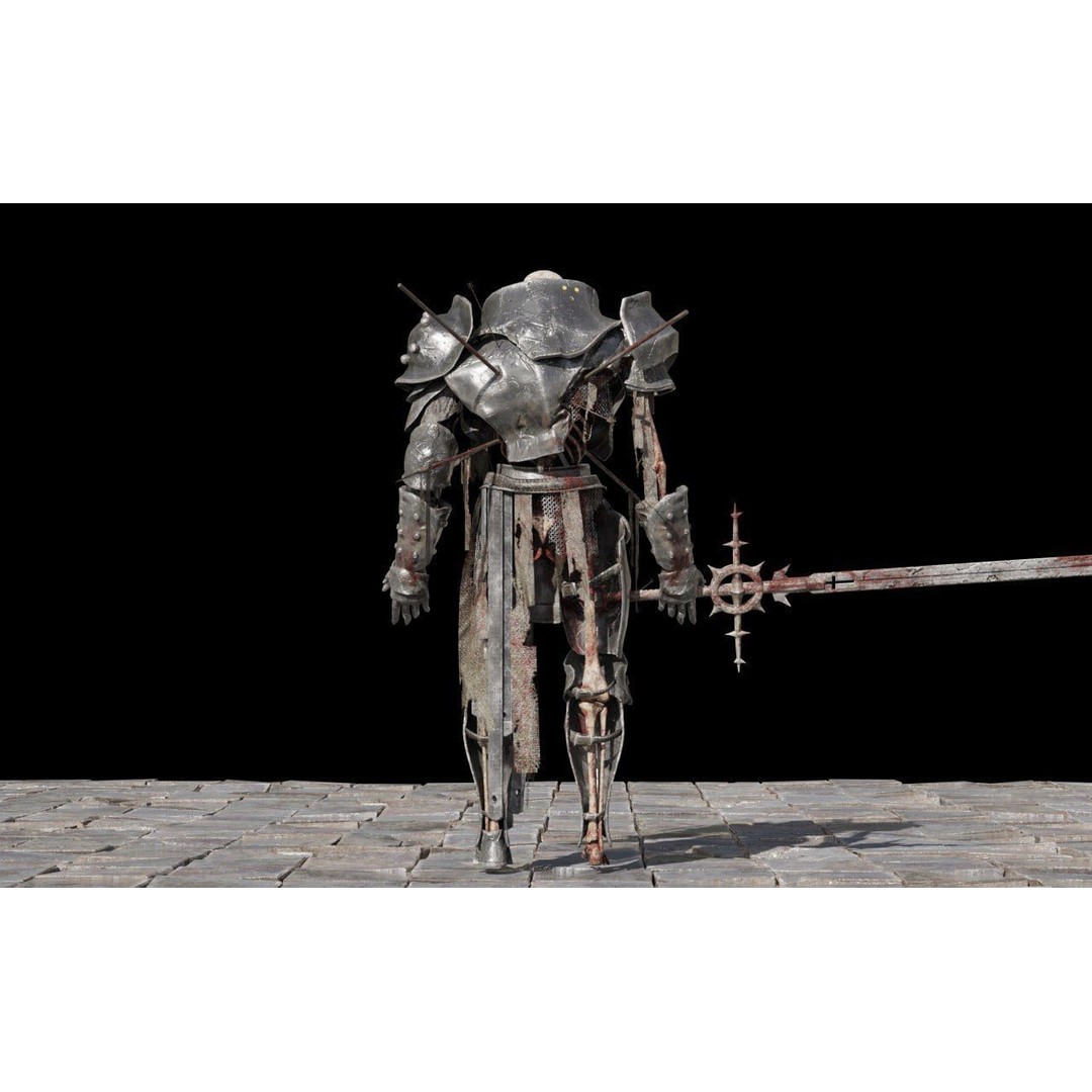 Skeleton Warrior 3D Model – High Poly Rigged Character with PBR Textures - View 11