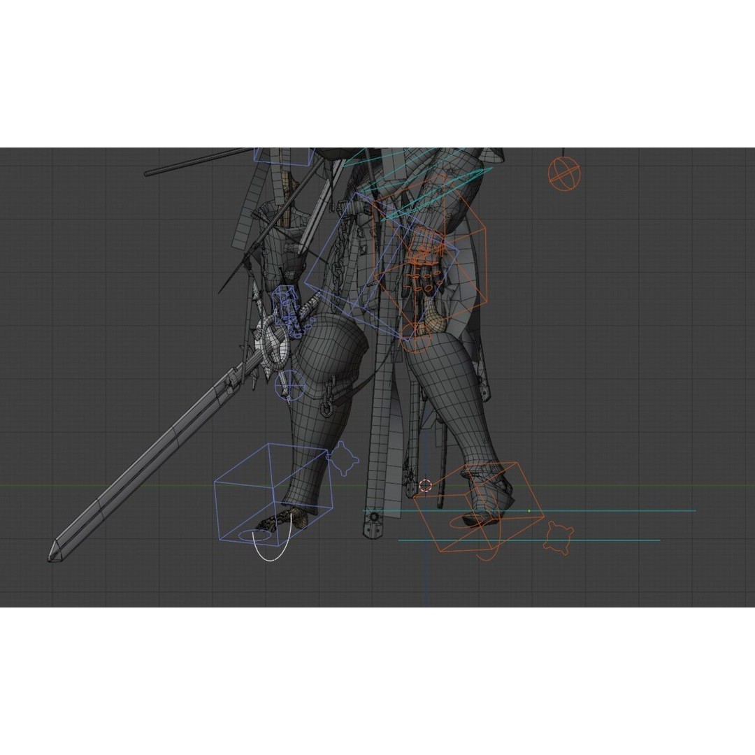 Skeleton Warrior 3D Model – High Poly Rigged Character with PBR Textures - View 18