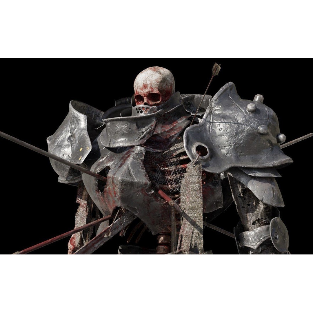 Skeleton Warrior 3D Model – High Poly Rigged Character with PBR Textures - View 6