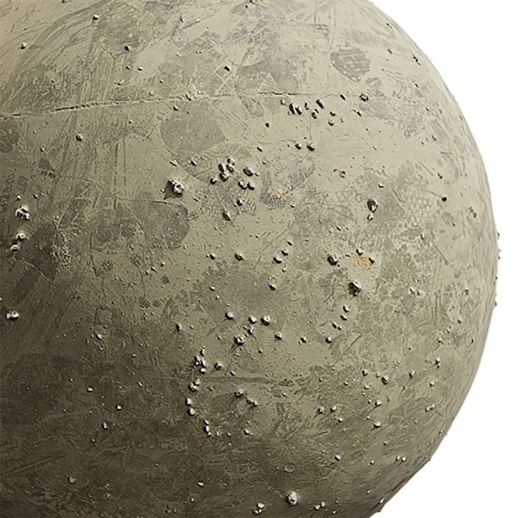Concrete Seamless Texture 3D Model – PBR Textures, 2K Resolution - View 3