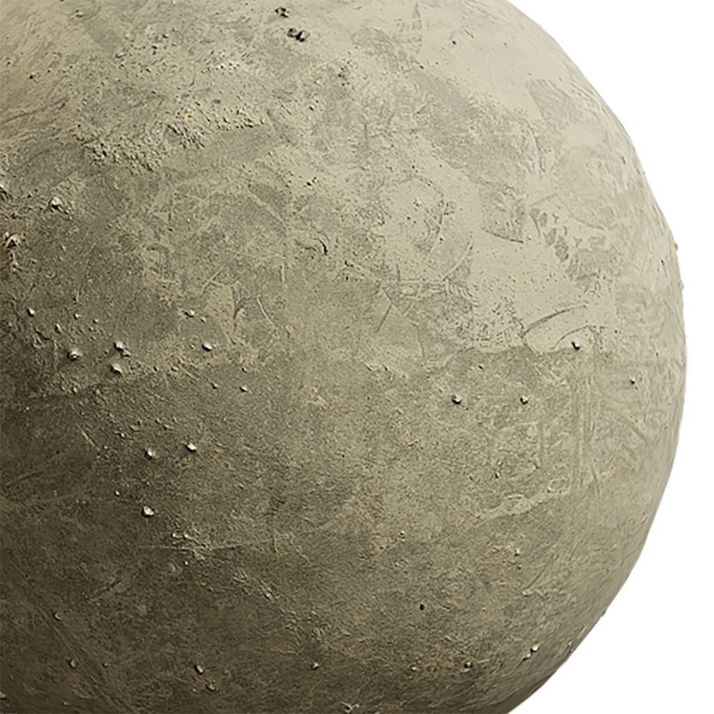 Concrete Seamless Texture 3D Model – PBR Textures, 2K Resolution - View 4