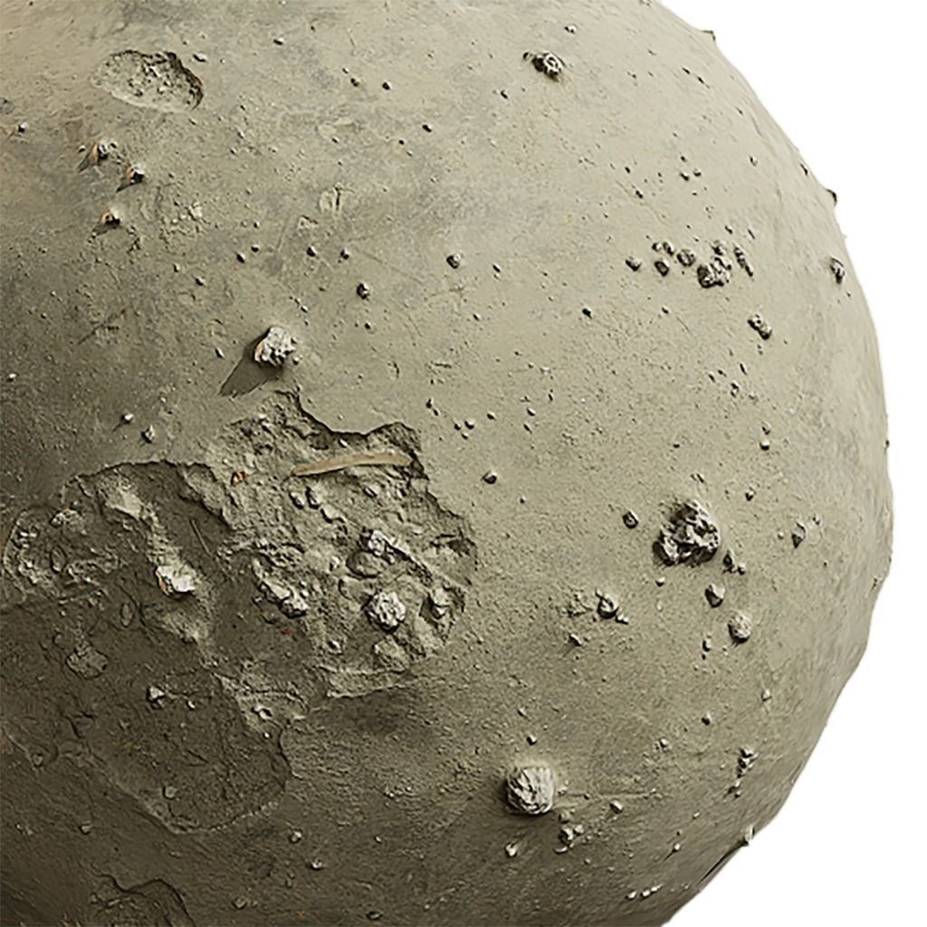 Concrete Seamless Texture 3D Model – PBR Textures, 2K Resolution - View 5