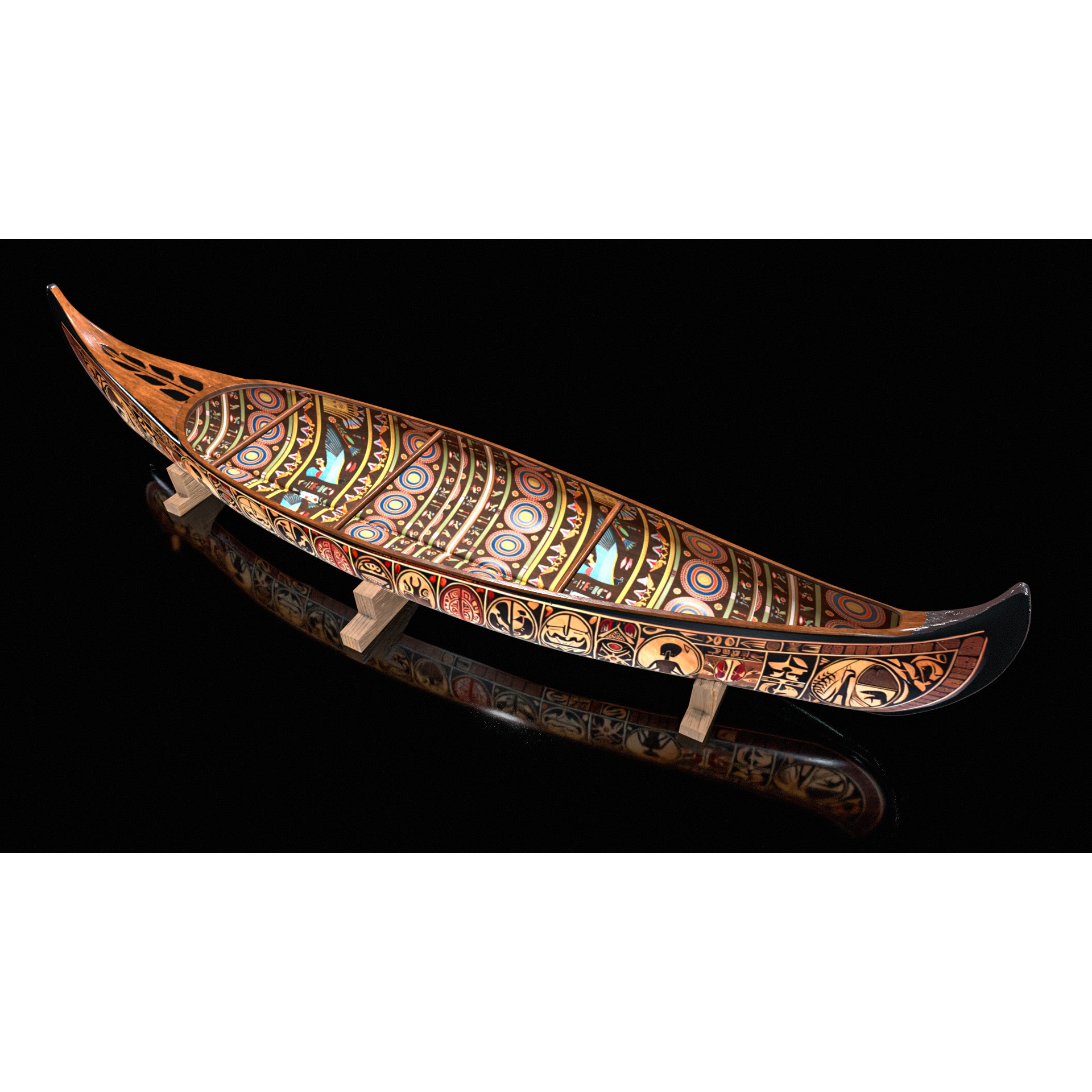 Canoe - Low-Poly Game-Ready 3D Model - View 11