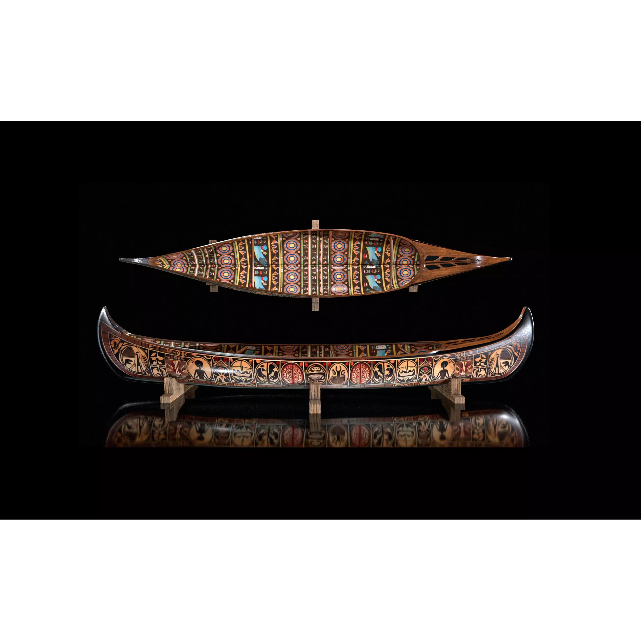 Canoe - Low-Poly Game-Ready 3D Model - View 2