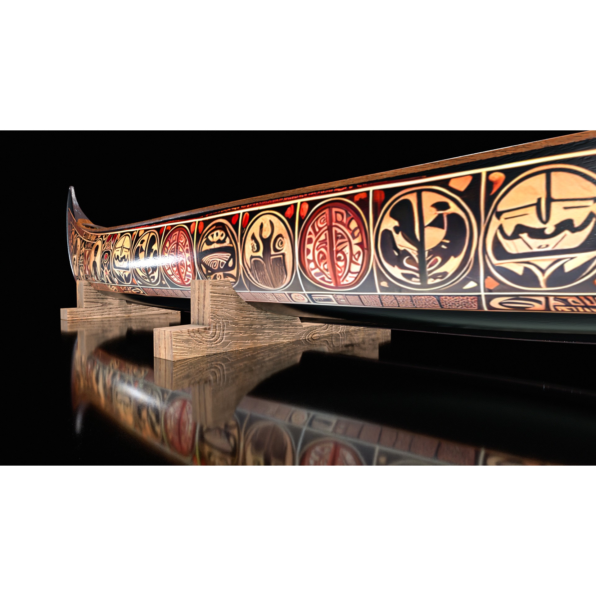 Canoe - Low-Poly Game-Ready 3D Model - View 3