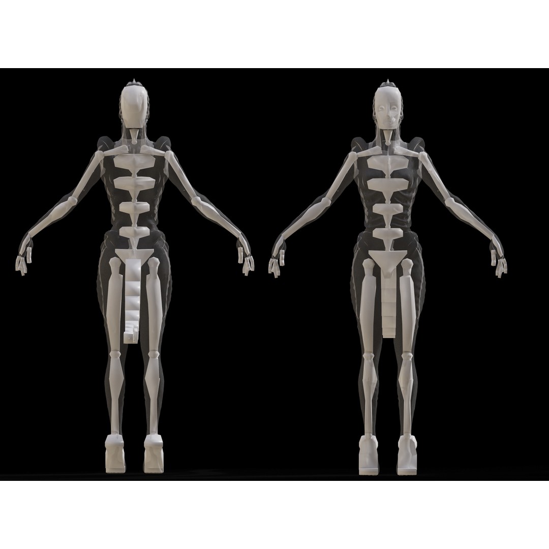 NeoXenomorph 3D Model – Low Poly Sci-Fi Character, Rigged, FBX - View 11