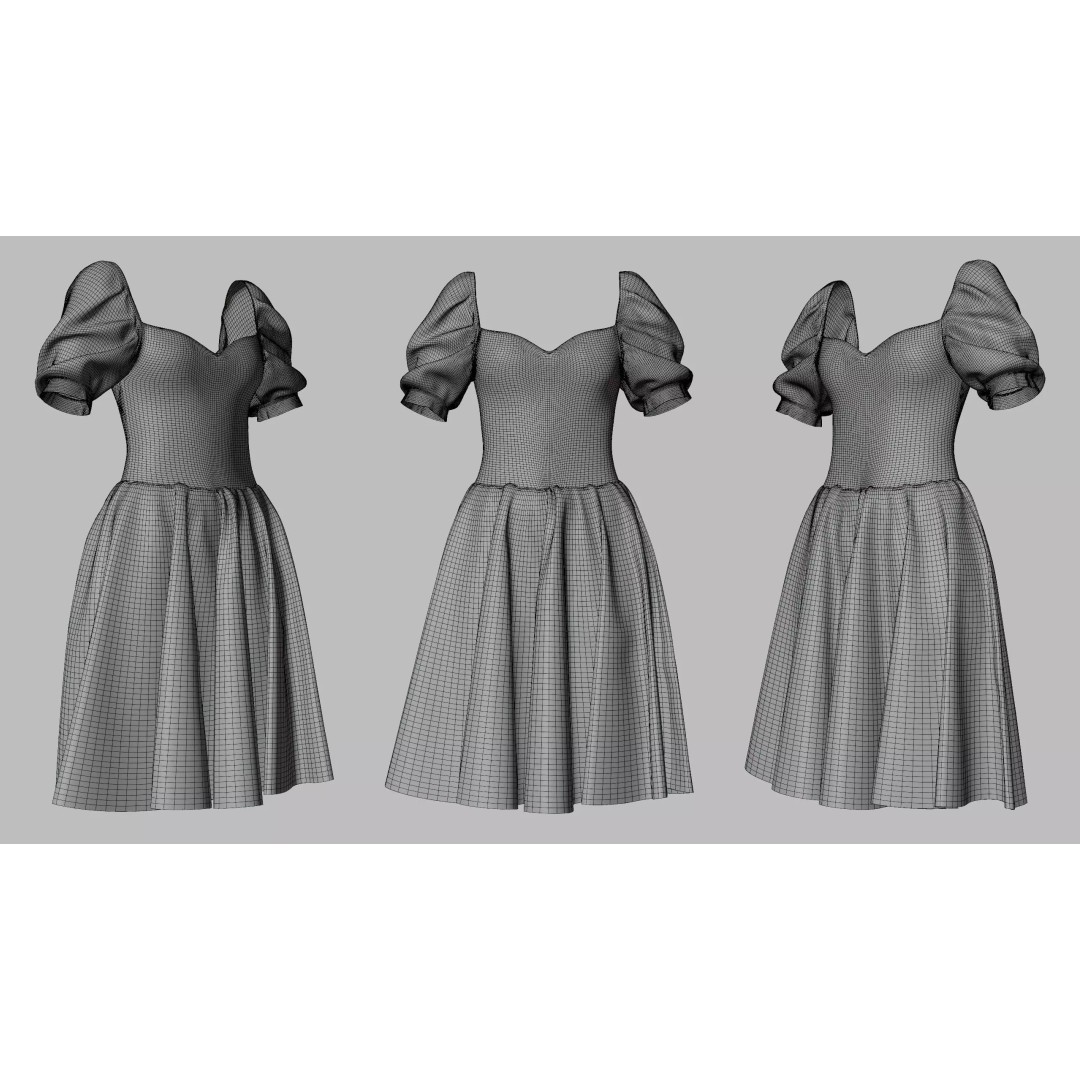 Yankees Blue Dress 3D Model – Low Poly Game Asset, FBX, PBR - View 13