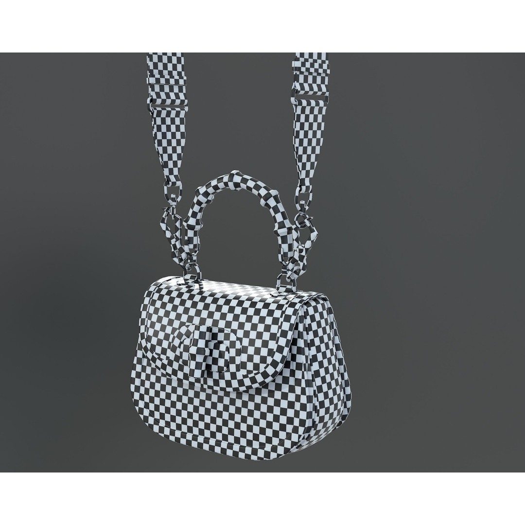 Gucci Bamboo 1947 Jumbo GG Small Bag 3D Model – Low Poly Game Asset, FBX - View 11