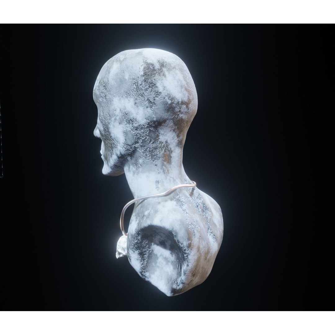 Stone Character 3D Model – Fantasy Warrior with Crystal Eyes, FBX - View 5