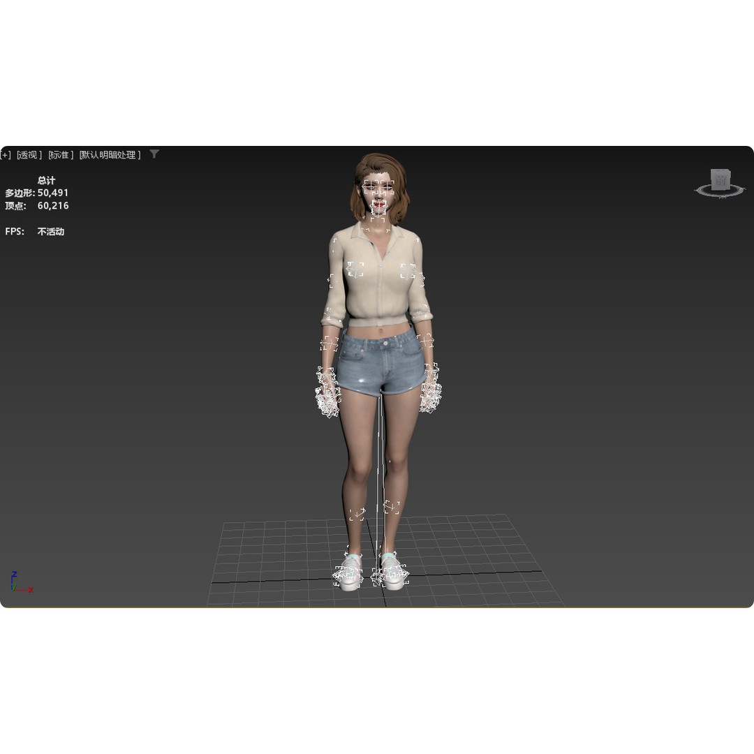 Realistic Korean Female Model 3D Model – Rigged Runway Walk Animation, FBX - View 16