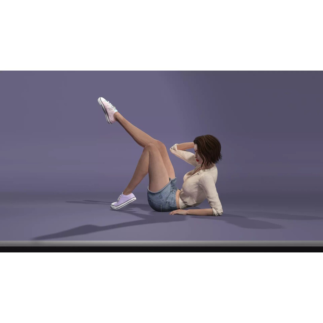 Realistic Korean Female Model 3D Model – Rigged Runway Walk Animation, FBX - View 6