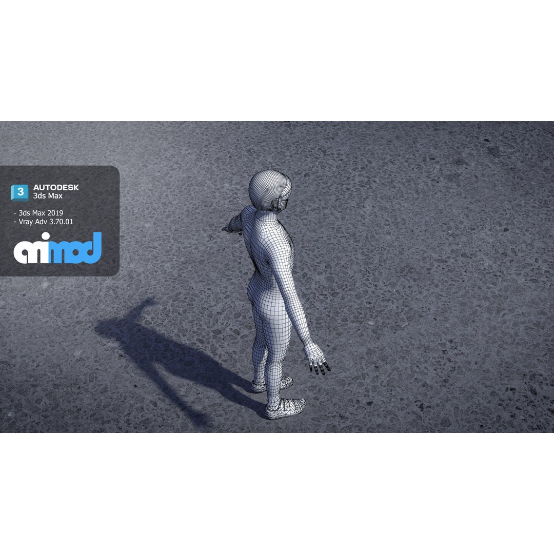 Male Cyclist 3D Model – Rigged Game-Ready Character, FBX - View 10