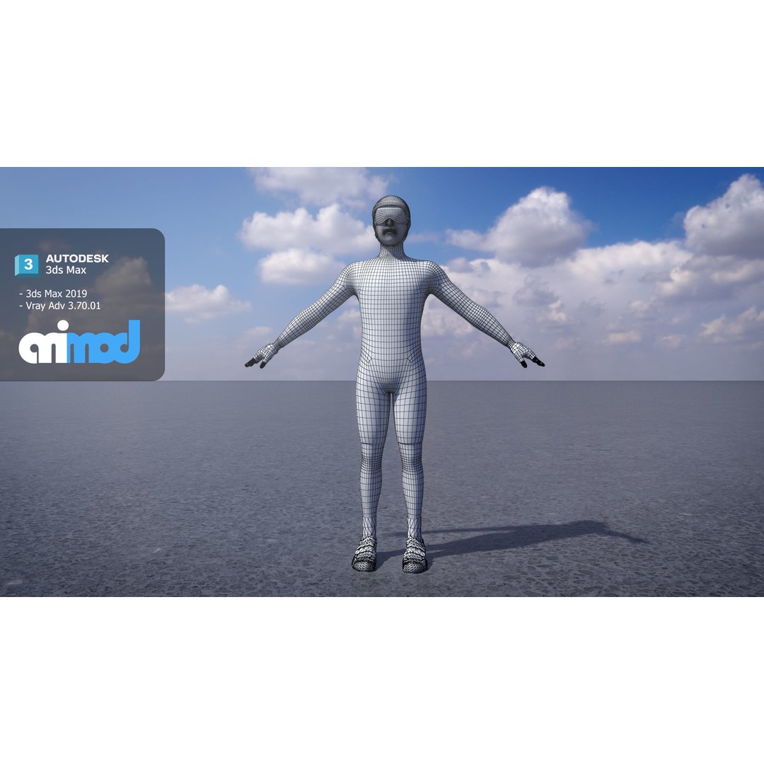 Male Cyclist 3D Model – Rigged Game-Ready Character, FBX - View 7
