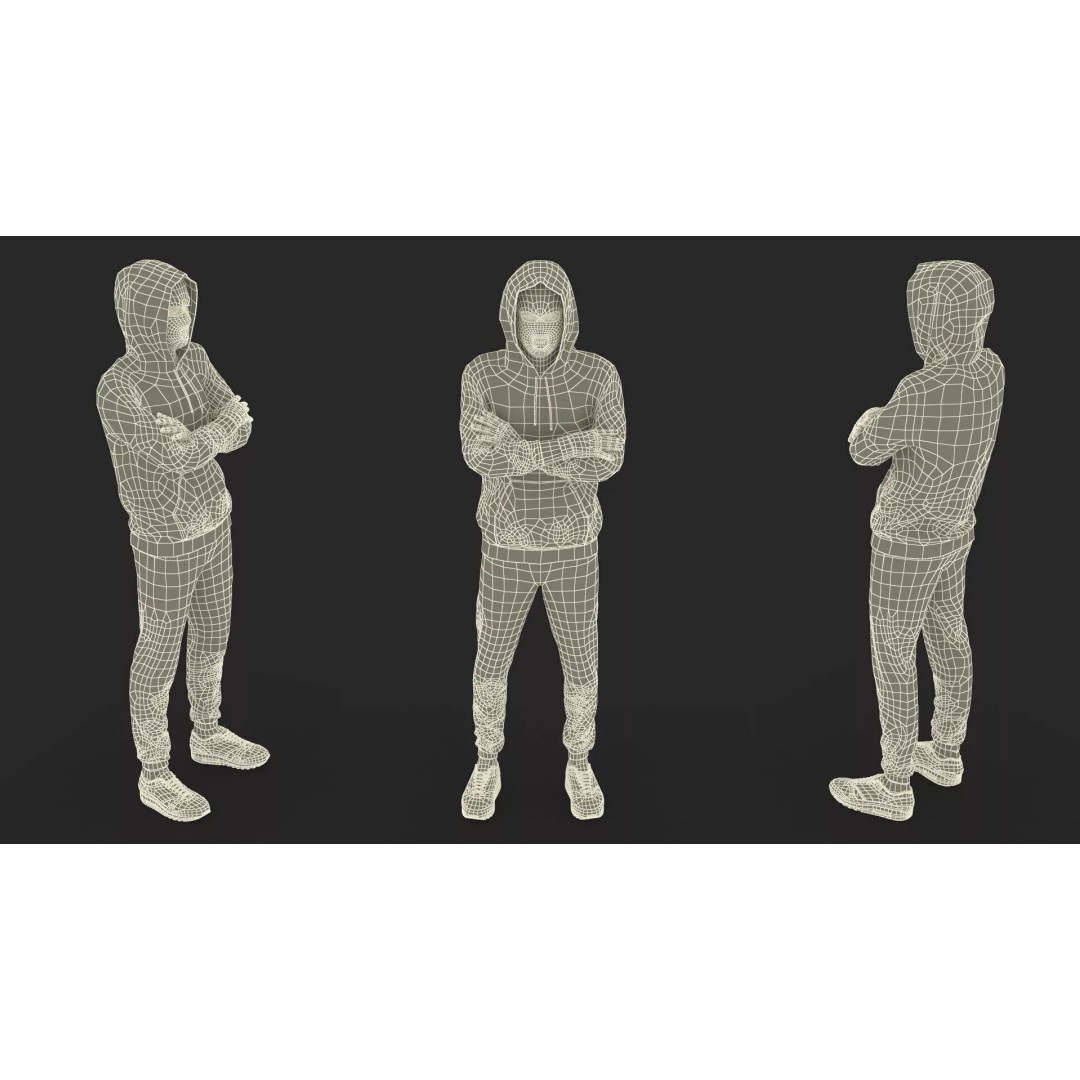 Masked Burglar Character 3D Model – High Poly Game Asset, PBR - View 22