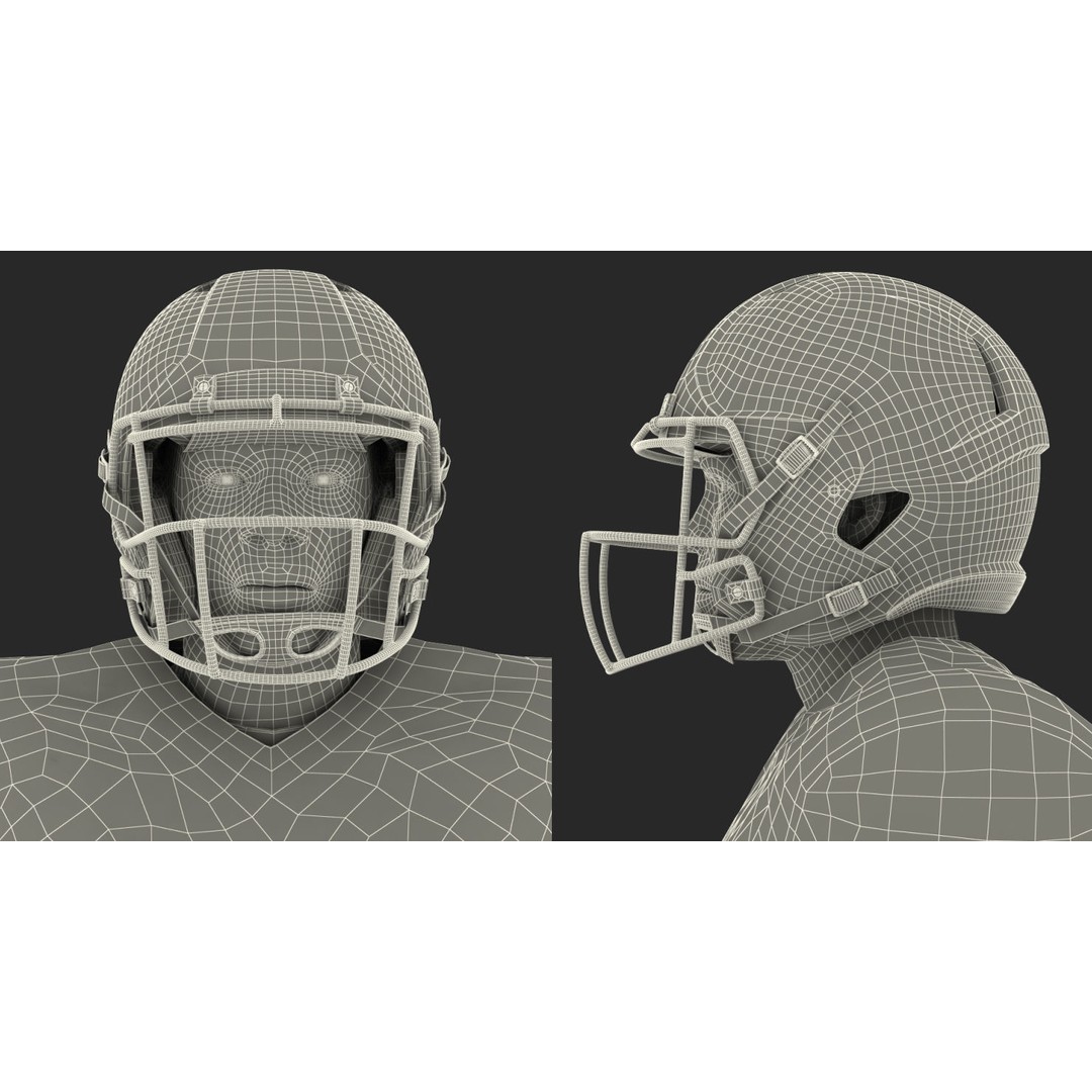 New England Patriots American Football Player 3D Model – Rigged Character, FBX
