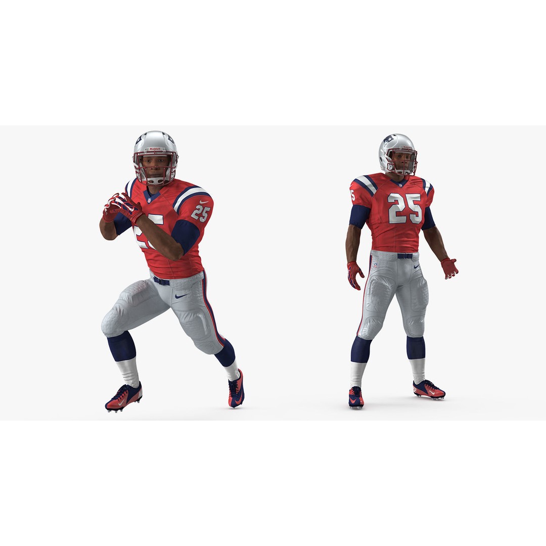New England Patriots American Football Player 3D Model – Rigged Character, FBX - View 12