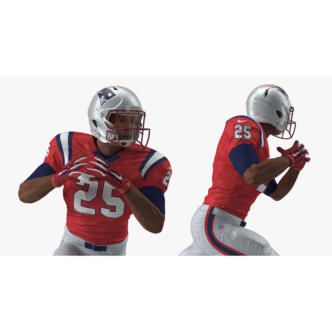 New England Patriots American Football Player 3D Model – Rigged Character, FBX - View 16