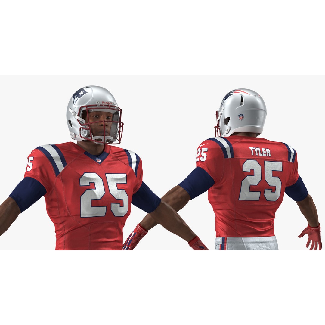 New England Patriots American Football Player 3D Model – Rigged Character, FBX - View 17