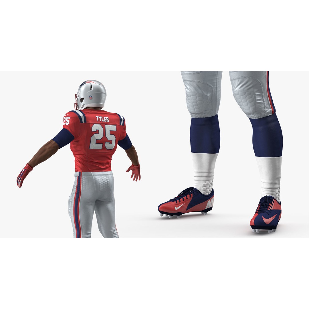 New England Patriots American Football Player 3D Model – Rigged Character, FBX - View 20
